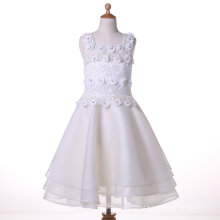 Organza / Chiffon Designer Flower Girl Dress para casamento e cerimonial